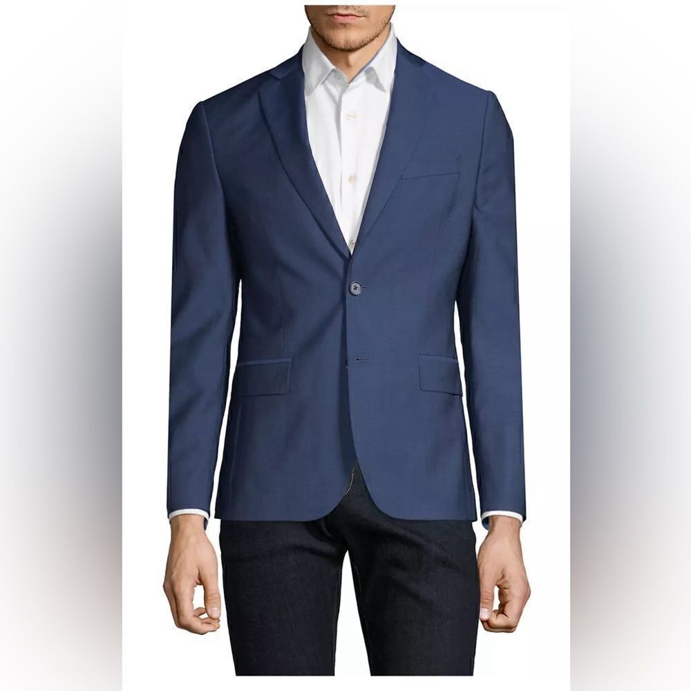 J.Lindeberg Hopper Soft Wool & Mohair Blazer NWT Majolica Blue Size 52xR